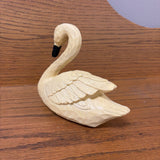 6" vintage yellow resin swan