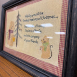 treasures of Christmas stitchery sampler