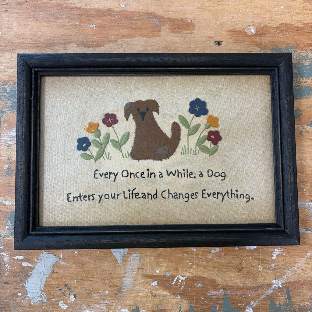 dog stitchery sampler