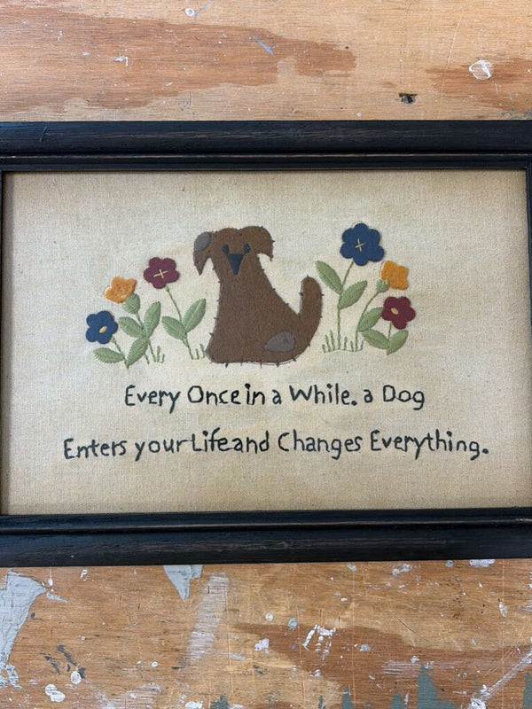 dog stitchery sampler