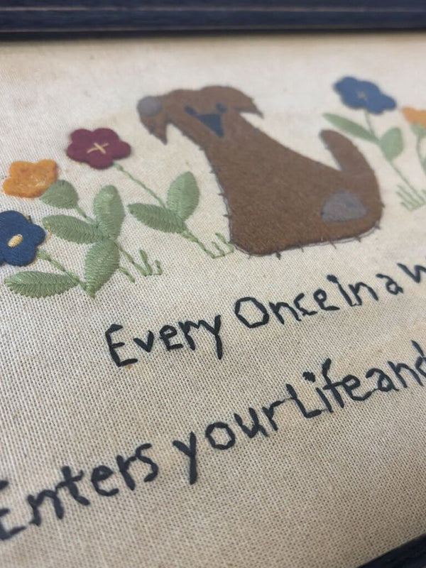 dog stitchery sampler