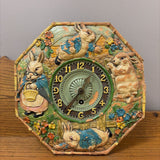 antique wooden carved rabbit clock