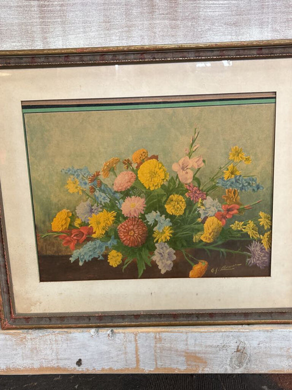 Antique Floral Artwork