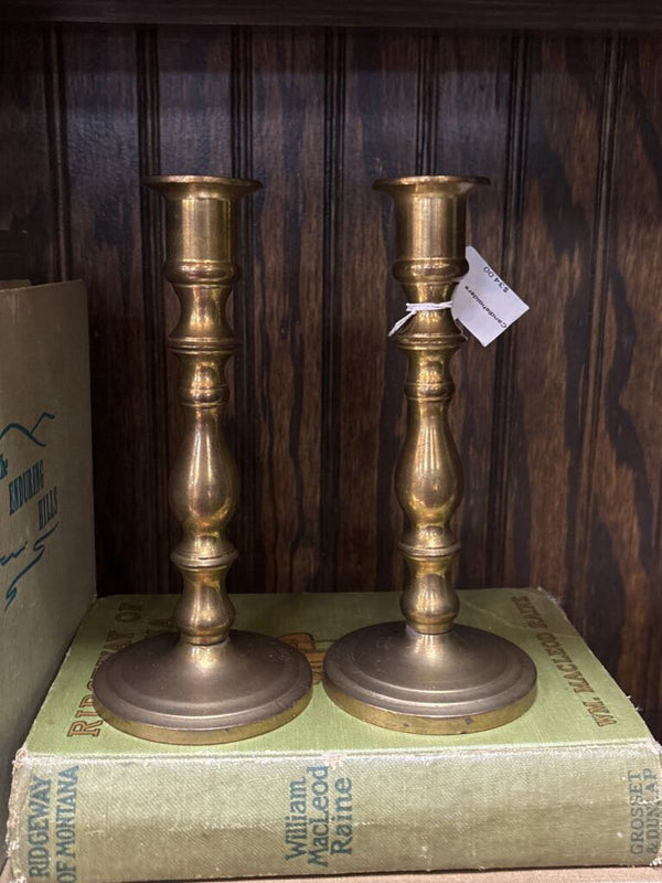 #700 Pair of Brass Candleholders