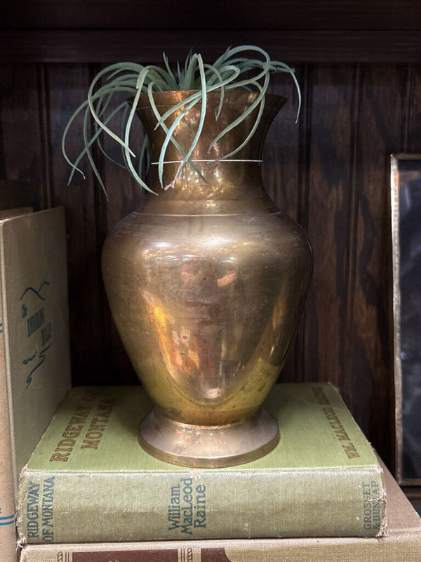#705 Brass Vase 8" Tall