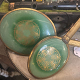 Beautiful Green vintage brush/set