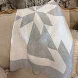 Gray and White Vintage Quilt