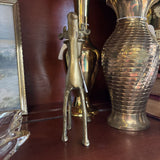 #741 Brass Standing Deer Candleholder