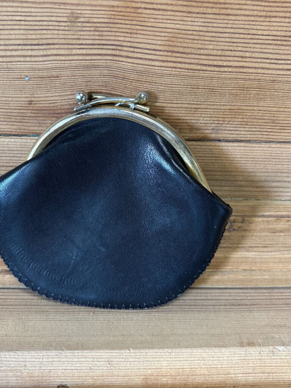 Black Licorice Leather Pouch