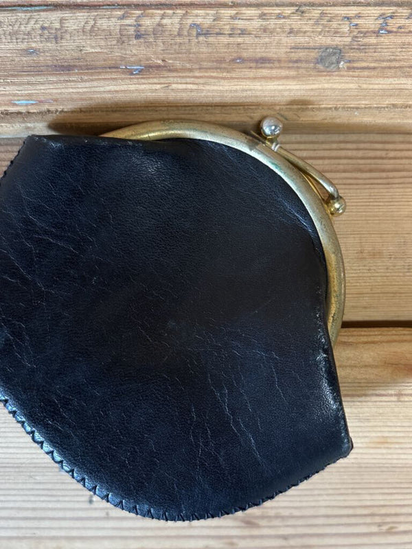 Black Licorice Leather Pouch