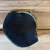 Black Licorice Leather Pouch