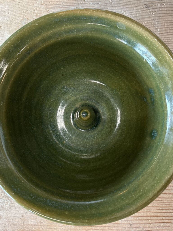 Olive Green Pottery Piece