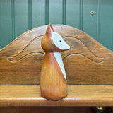 #762 Wooden Carved Fox