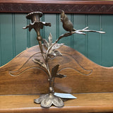 #777 Brass Candleholder with Bird