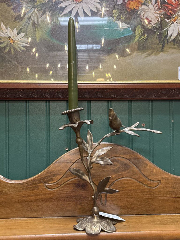 #777 Brass Candleholder with Bird