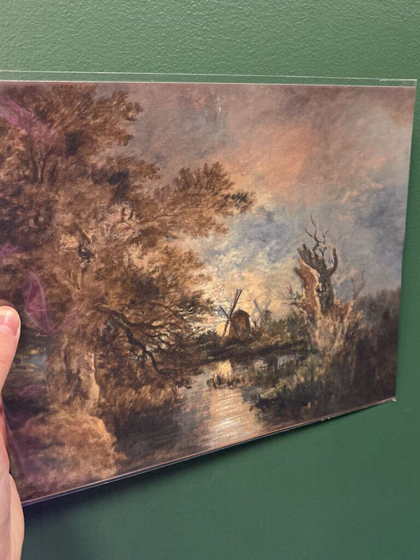 8x10 Moody Windmill Landscape Unframed Art Print