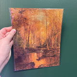 8x10 Autumn Forest Landscape Unframed Art Print
