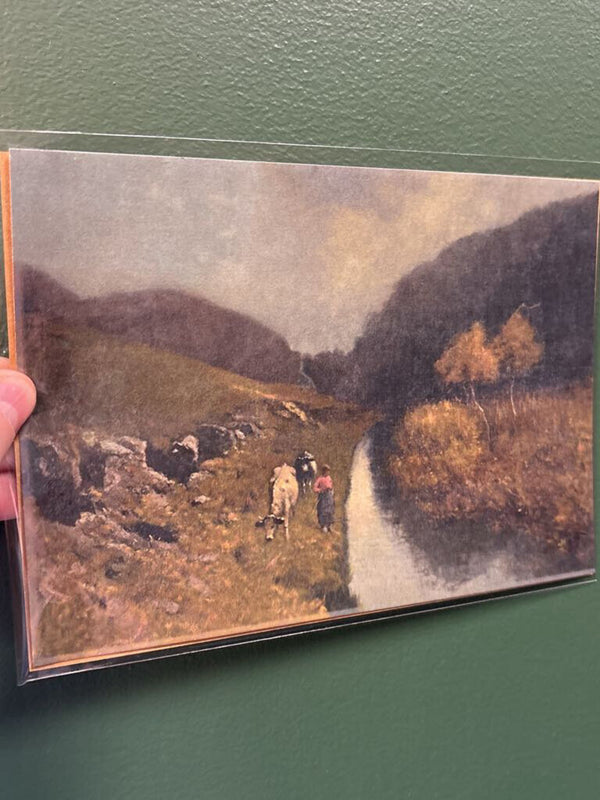 5x7 River Landscape with Cows Unframed Art Print