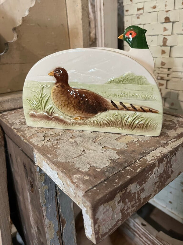 Ceramic Pheasant letter holder