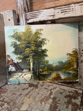 Autumn cottage oil on board