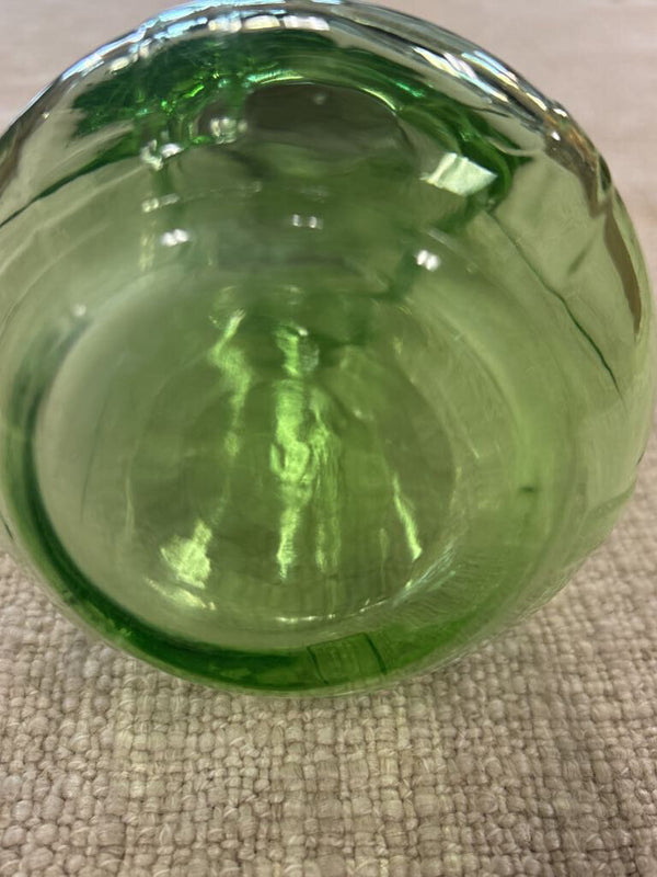 Green Glass Syrup Jar