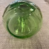 Green Glass Syrup Jar