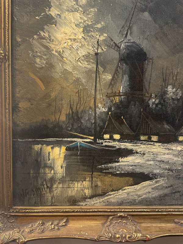 Signed W.F Smith Dutch painting