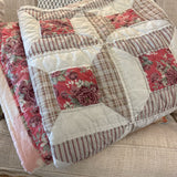 Cottage Rose Distressed Quilt