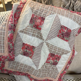 Cottage Rose Distressed Pillow Sham Set