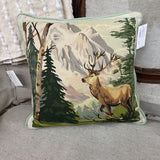 vintage deer pillow