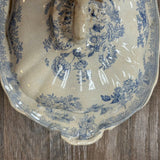 19th Century English Transferware Pottery - Asiatic Pheasants - Oval Scalloped Covered Dish