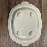 19th Century English Transferware Pottery - Asiatic Pheasants - Oval Scalloped Covered Dish