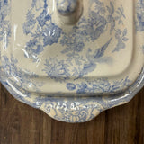 19th Century English Transferware Pottery - Asiatic Pheasants - Lg Square Covered Dish 2