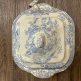 19th Century English Transferware Pottery - Asiatic Pheasants - Lg Square Covered Dish 2
