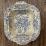 19th Century English Transferware Pottery - Asiatic Pheasants - Lg Square Covered Dish 2