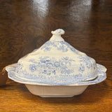 19th Century English Transferware Pottery - Asiatic Pheasants - Lg Square Covered Dish 2