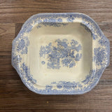 19th Century English Transferware Pottery - Asiatic Pheasants - Lg Square Covered Dish 1