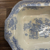 19th Century English Transferware Pottery - Asiatic Pheasants - Lg Square Covered Dish 1