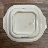 19th Century English Transferware Pottery - Asiatic Pheasants - Lg Square Covered Dish 1