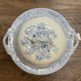19th Century English Transferware Pottery - Asiatic Pheasants - Round Pedestal Covered Dish