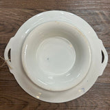 19th Century English Transferware Pottery - Asiatic Pheasants - Round Pedestal Covered Dish