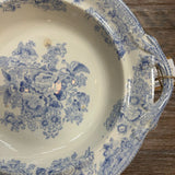 19th Century English Transferware Pottery - Asiatic Pheasants - Round Pedestal Covered Dish