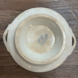 19th Century English Transferware Pottery - Asiatic Pheasants - Sm Round Pedestal Covered Dish