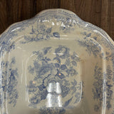 19th Century English Transferware Pottery - Asiatic Pheasants - Lg Square Covered Dish 3