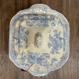 19th Century English Transferware Pottery - Asiatic Pheasants - Lg Square Covered Dish 3