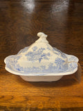 19th Century English Transferware Pottery - Asiatic Pheasants - Lg Square Covered Dish 3