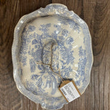 19th Century English Transferware Pottery - Asiatic Pheasants - Oval Scallop Covered Dish