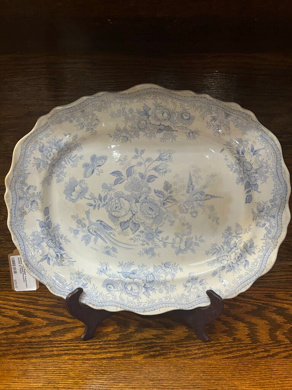 19th Century English Transferware Pottery - Asiatic Pheasants - Scallop 15" Platter