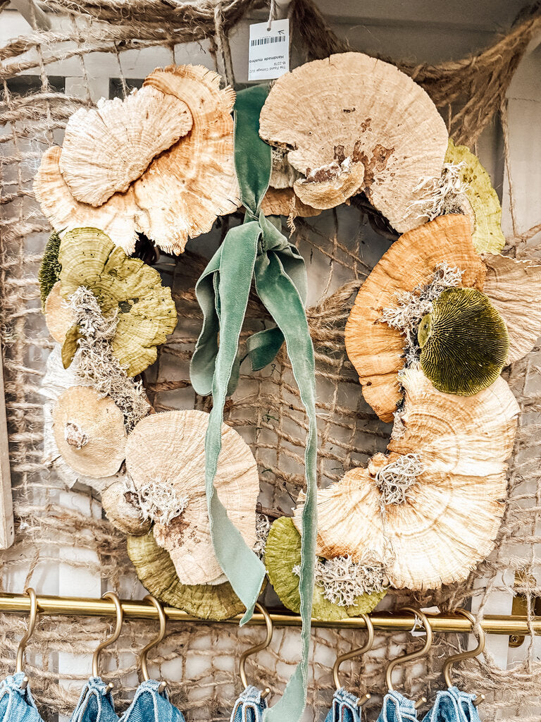 Handmade mushroom wreath