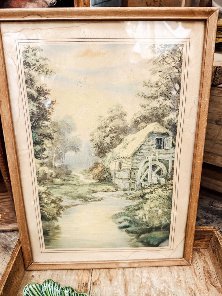 Framed cottage art